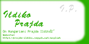 ildiko prajda business card